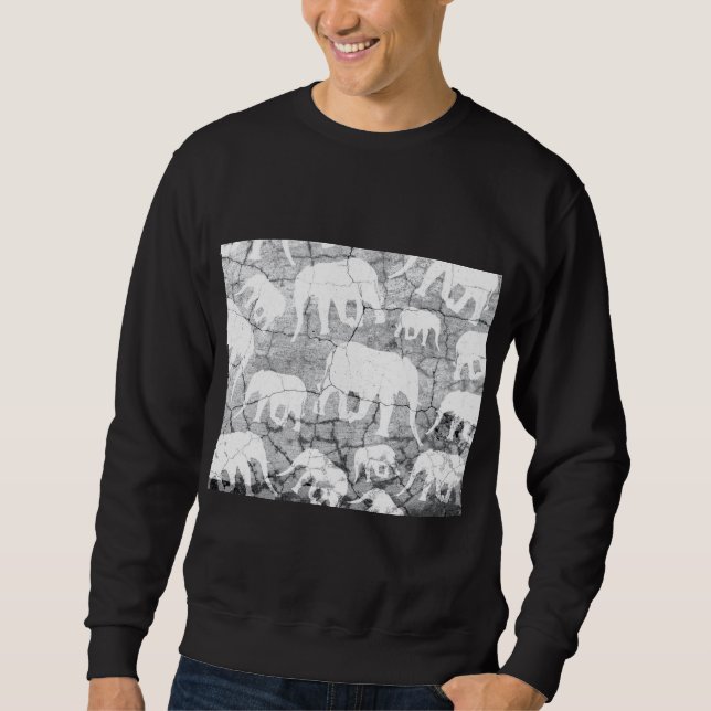 Sudadera Patrón de hormigón elefante (Anverso)