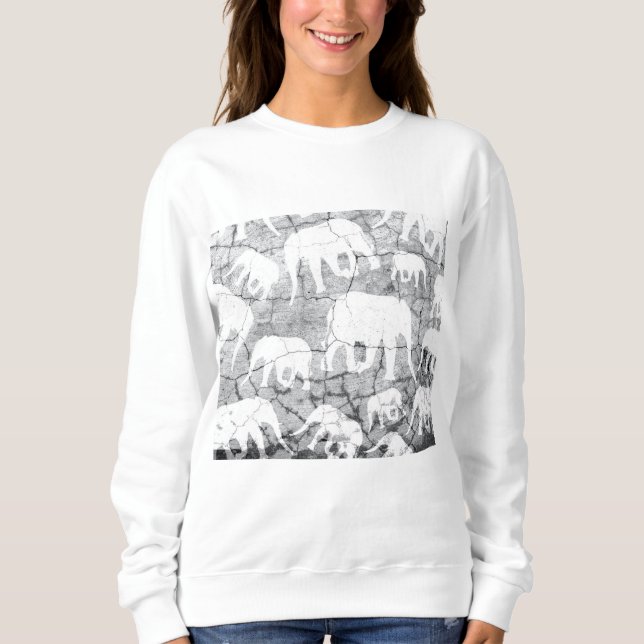 Sudadera Patrón de hormigón elefante (Anverso)