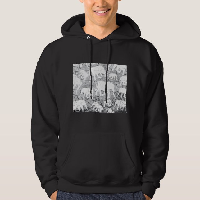 Sudadera Patrón de hormigón elefante (Anverso)