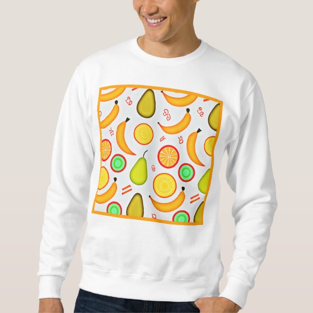 Sudadera Patrón de Kaleidoscopio de Fruto Vibrante (Anverso)