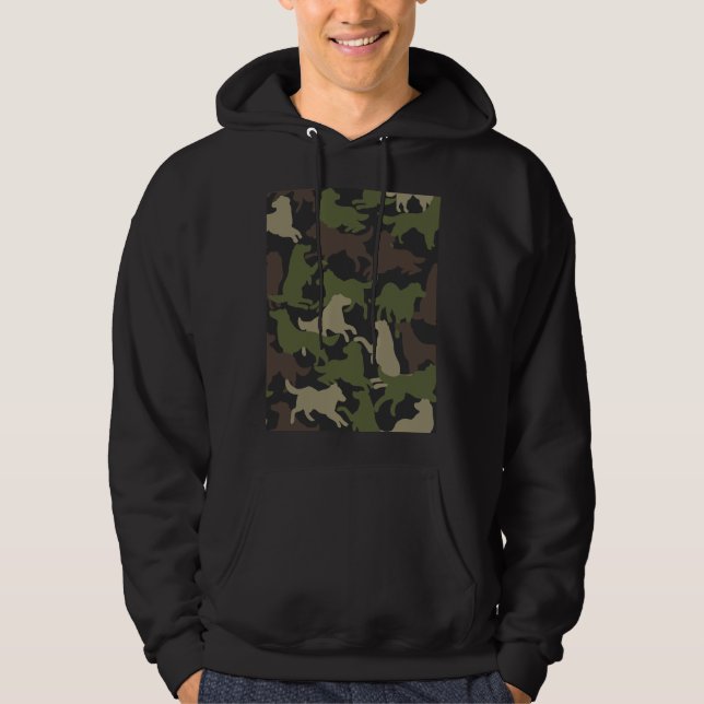 Sudadera Patrón de Labrador Camo para la recuperación de ca (Anverso)