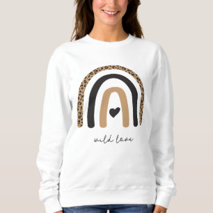 Sudadera Patrón de leopardo arco iris