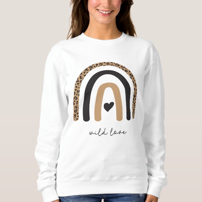Sudadera Patrón de leopardo arco iris (Anverso)