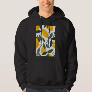 Sudadera Patrón de limón Art Color de agua Minimalista de f