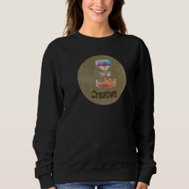 Sudadera Patrón de mancha de café y ephemera para creativos