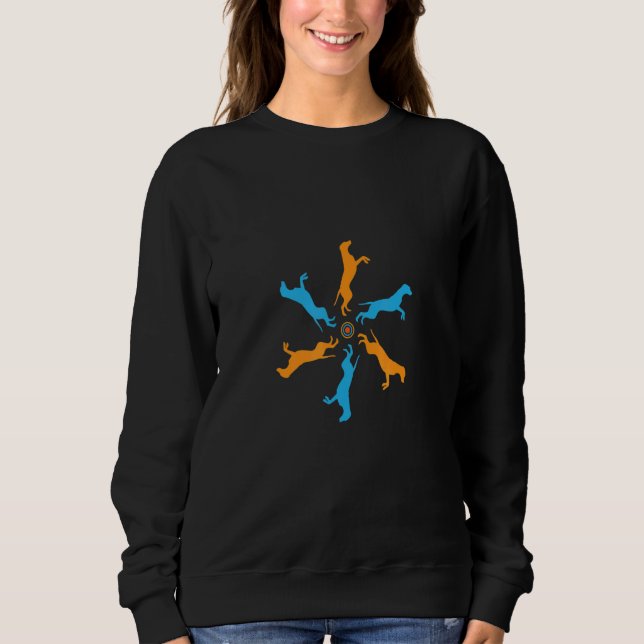 Sudadera Patrón de mandala de animales dálmatas (Anverso)