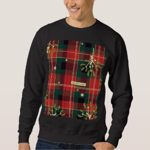 Sudadera Patrón de Navidad de Tartán Alegría Estacional (1)