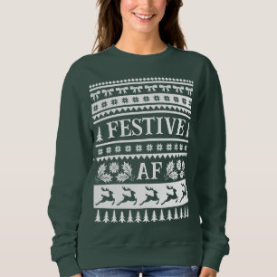 Sudadera Patrón de Navidades suéteres feos de AF festivo