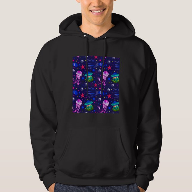 Sudadera Patrón de pesca Animales de mar (Anverso)