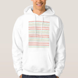 Sudadera Patrón de punto de píxel verde-amarillo-rojo