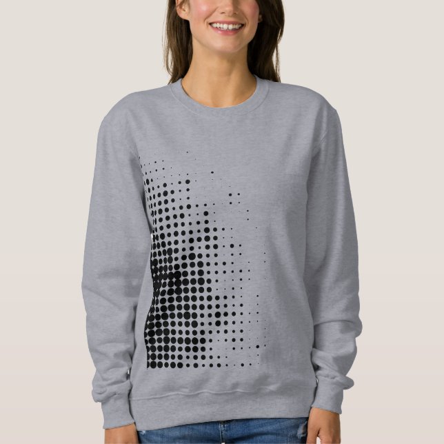 Sudadera Patrón de puntos medio-tonales abstractos modernos (Anverso)