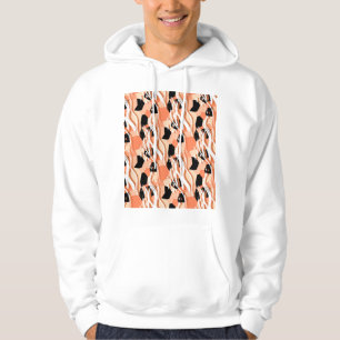 Sudadera Patrón de resumen de color blanco negro.