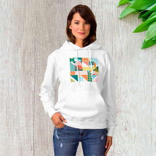 Sudadera Patrón de resumen geométrico moderno Retro negrita