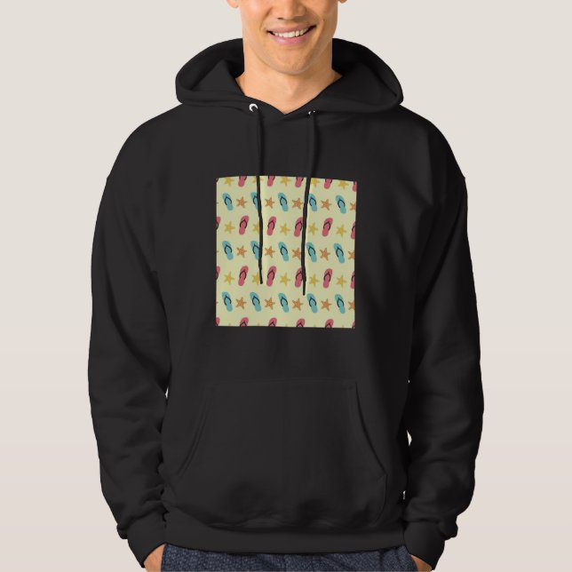 Sudadera Patrón De Vectores Sin Pescado Y Pesca (Anverso)