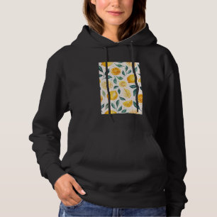 Sudadera Patrón de Vintage Art Fruto Lemon Watercolor 3