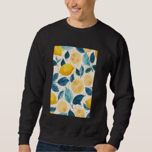 Sudadera Patrón de Vintage Fruta de limón Art 6