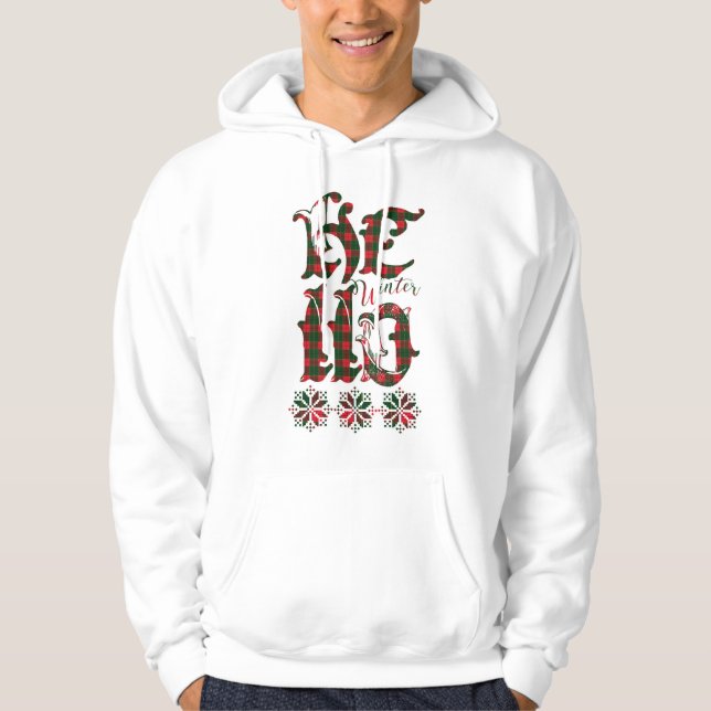 Sudadera Patrón escocés de vacaciones de invierno de 20XX H (Anverso)