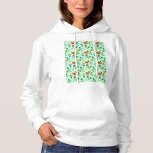 Sudadera Patrón floral con flores subió de color