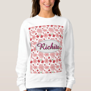Sudadera Patrón floral de acuarela personalizado y personal