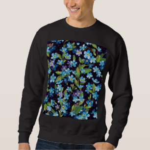 Sudadera Patrón floral de la elegancia olvido-yo-no