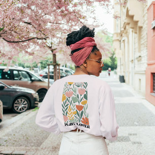 Sudadera Patrón floral de la tierra: Terracota, espinilla d