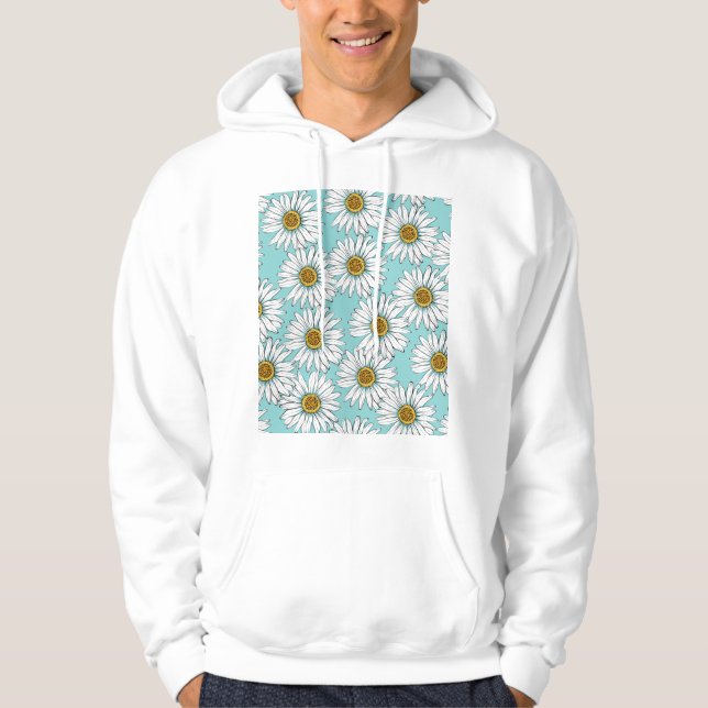Sudadera Patrón floral de margarita azul (Anverso)