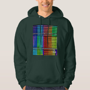 Sudadera Patrón geométrico de arcoíris vibrante: diseño con