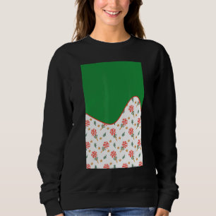 Sudadera PATRON GEOMÉTRICO DE DOS TONOS Caramelo Verde y Ro