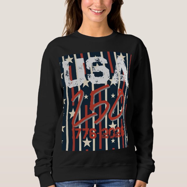 Sudadera Patrón geométrico de la bandera de EE. UU. | Moder (Anverso)