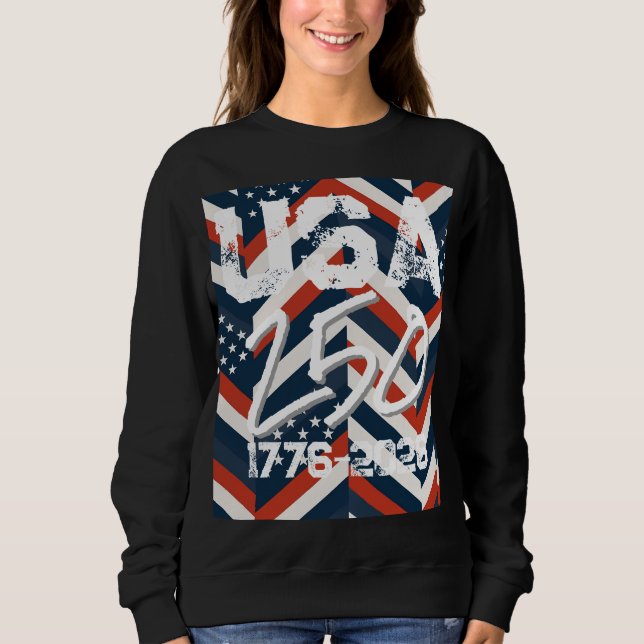 Sudadera Patrón geométrico de la bandera de EE. UU. | Moder (Anverso)