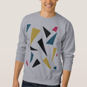 Sudadera Patrón geométrico moderno, alegre, divertido y vib