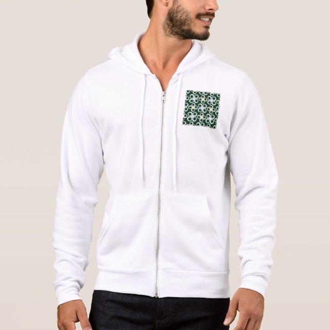 Sudadera Patrón geométrico retro de círculos (Anverso)