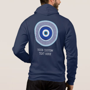 Sudadera Patrón griego de nombre y texto malvados