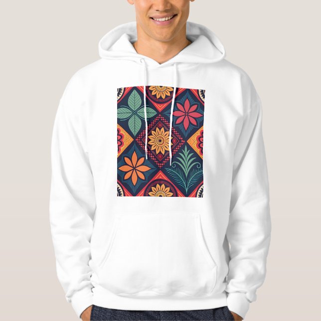 Sudadera Patrón mágico de las flores (Anverso)