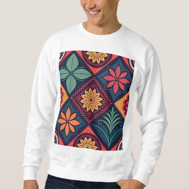 Sudadera Patrón mágico de las flores (Anverso)