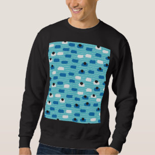 Sudadera Patrón sin fisuras de pincel, dibujado a mano.