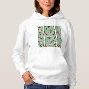 Sudadera Patrón sin foco con brotes de flores de los árbole