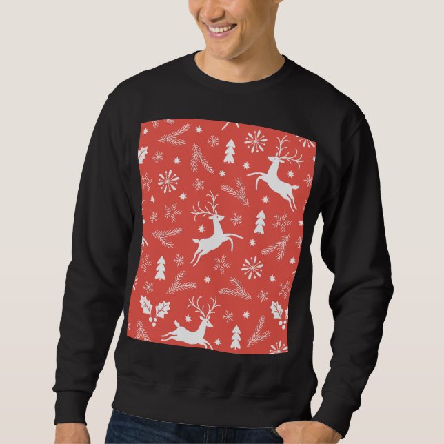 Sudadera Patrón sin problemas de Navidades festivos (Anverso)