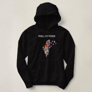 Sudadera Patrona palestina de mujeres - Mapa floral de Pale