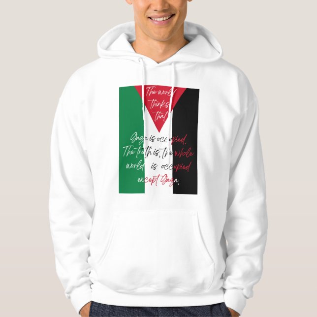 Sudadera Patrona Palestina Libre - Salven a la azadilla de  (Anverso)