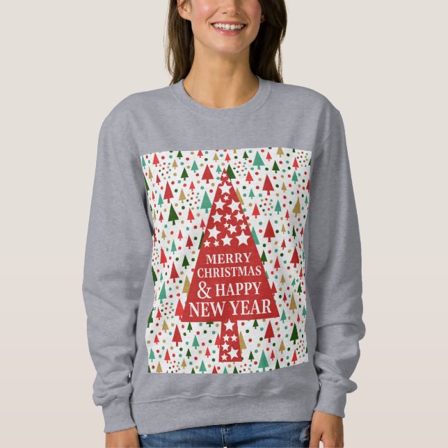 Sudadera Patrones - árbol de navidad (Anverso)