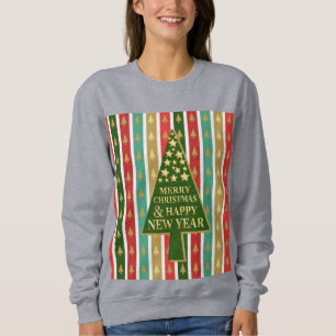 Sudadera Patrones de navidades - Diseño de árboles elegante