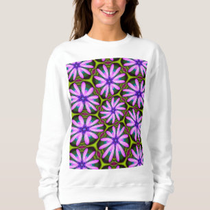 Sudadera Patrones margueritas púrpura