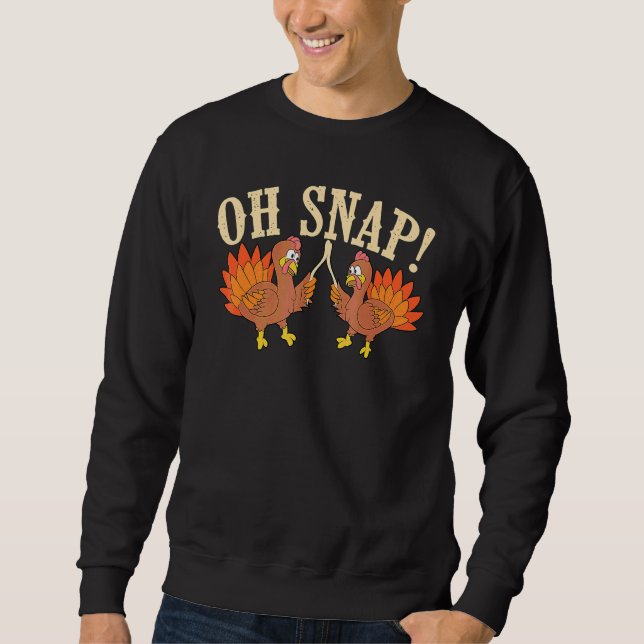 Sudadera Pavo Cool Oh Snap Con Wishbone Día de Acción de Gr (Anverso)