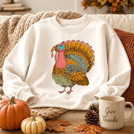 Sudadera Pavo Retro Vintage Día de Acción de Gracias de Oto