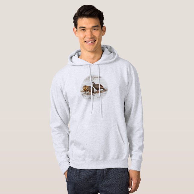 Sudadera Pavos salvajes en la nieve (Anverso completo)