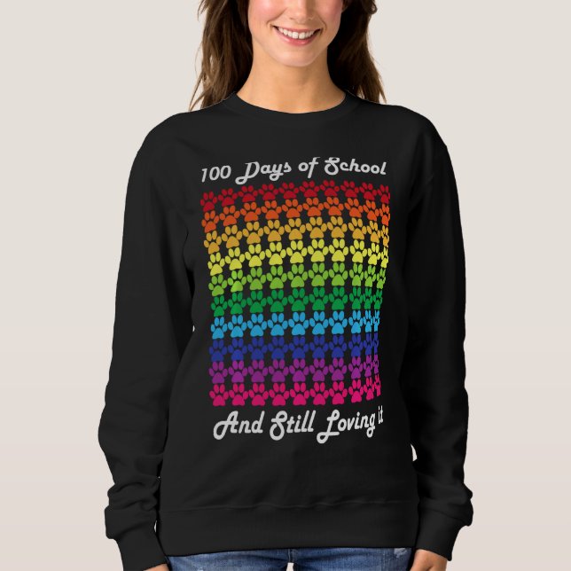 Sudadera Paw Ama 100 Días De Escolar Profesor Chica (Anverso)