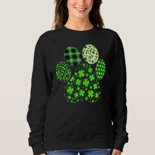 Sudadera Paw de perro lindo irlandés en St Patrick's Day Lu