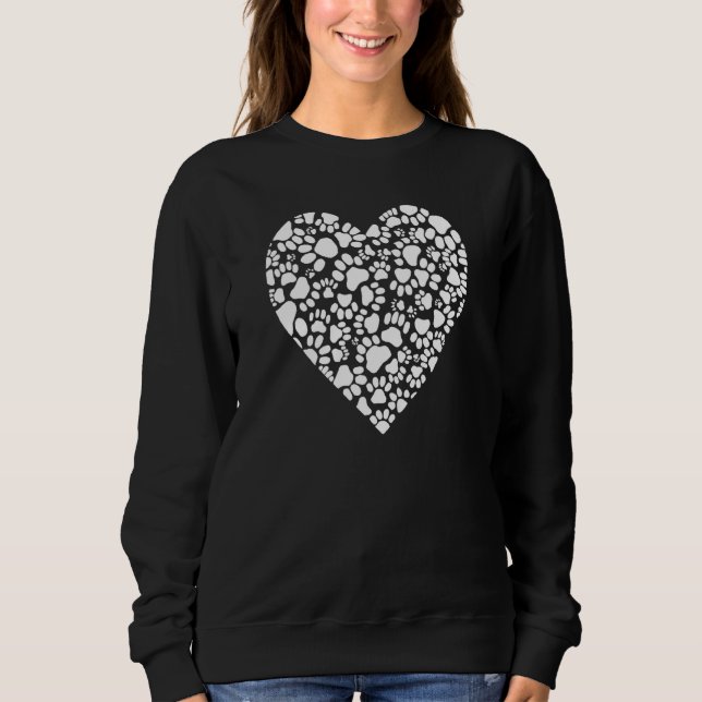 Sudadera Paw Imprime el corazón (Anverso)