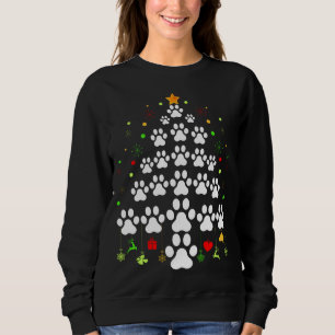 Sudadera Paw Imprimir las luces de árbol de navidad que coi